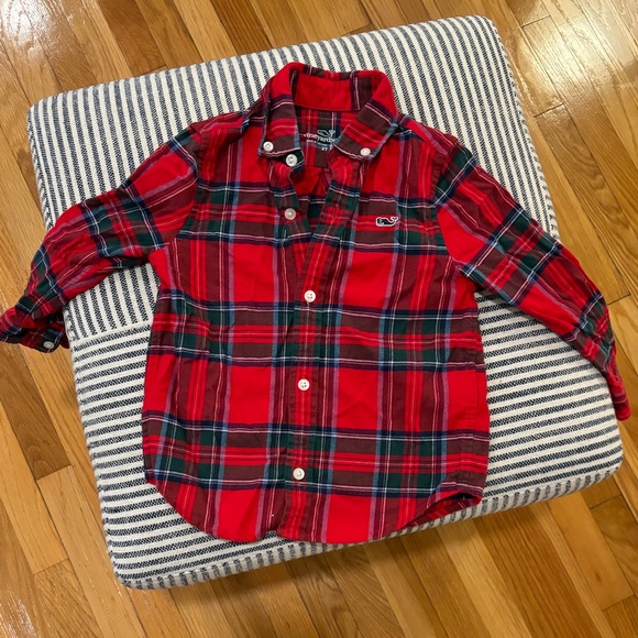 Vineyard Vines plaid flannel dress shirt size 2T - Picture 1 of 2